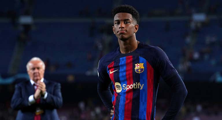 Alejandro Balde, con el Barça esta temporada.