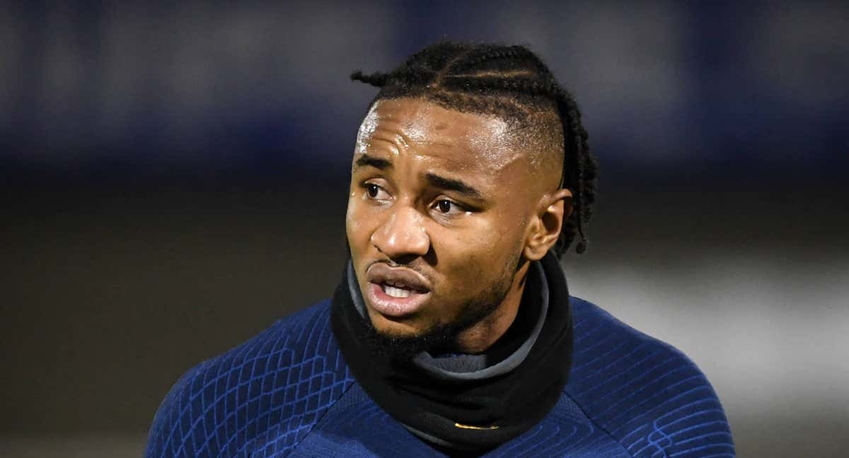 Nkunku, en un entrenamiento con Francia./GETTY