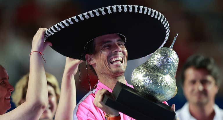 Rafael Nadal, que dará una gira de exhibiciones en Latinoamérica, con el título de Acapulco en 2022.