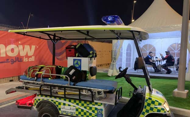 Una de las 'sober tents' instaladas durante el Mundial de Catar. Natalia Guilarte