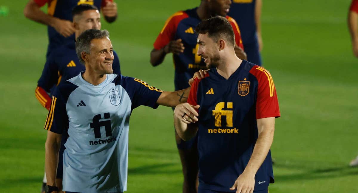 España, en un entrenamiento./Getty