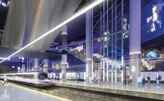 Proyección de cómo quedará la estación de metro del Santiago Bernabéu. Real Madrid