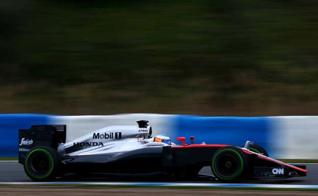 Fernando Alonso, en el estreno del McLaren-Honda de 2015.  Getty Images