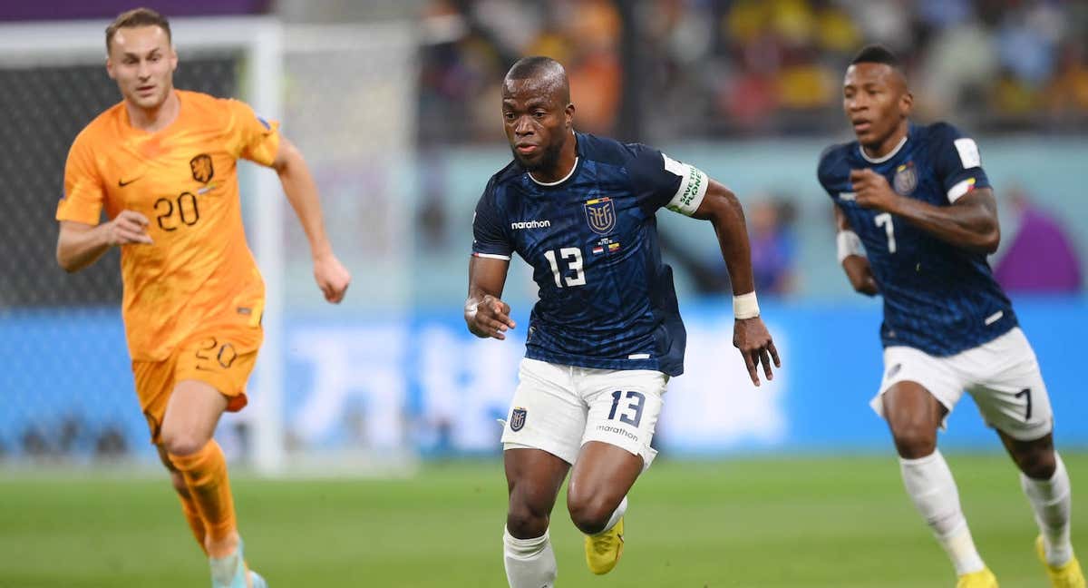 Enner Valencia, en el partido frente a Países Bajos. /GETTY