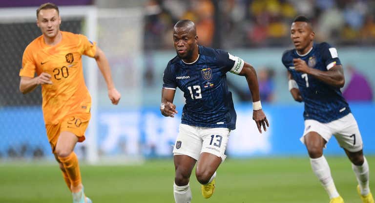 Enner Valencia, en el partido frente a Países Bajos.