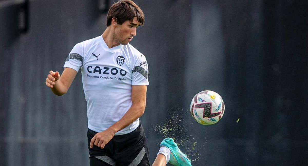 Jesús Vázquez en un entrenamiento. /Valencia C.F