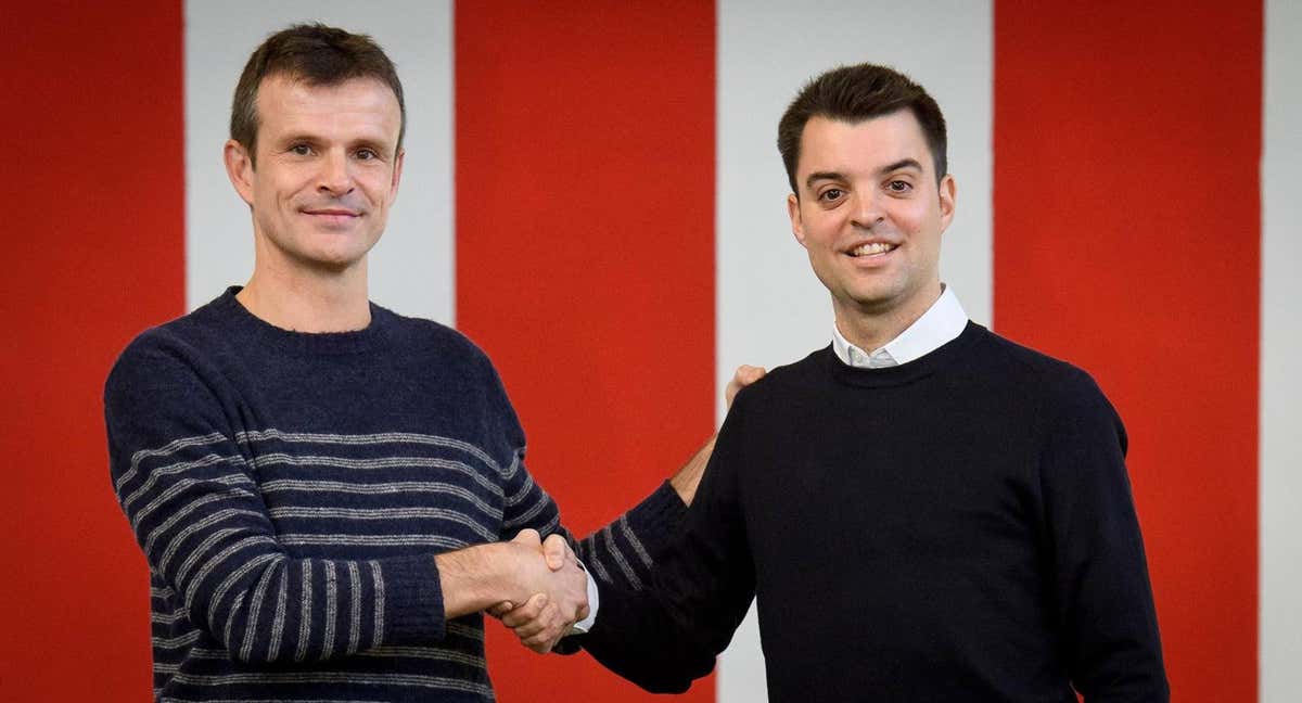 Jon Uriarte, presidente del Athletic, y Mikel González.