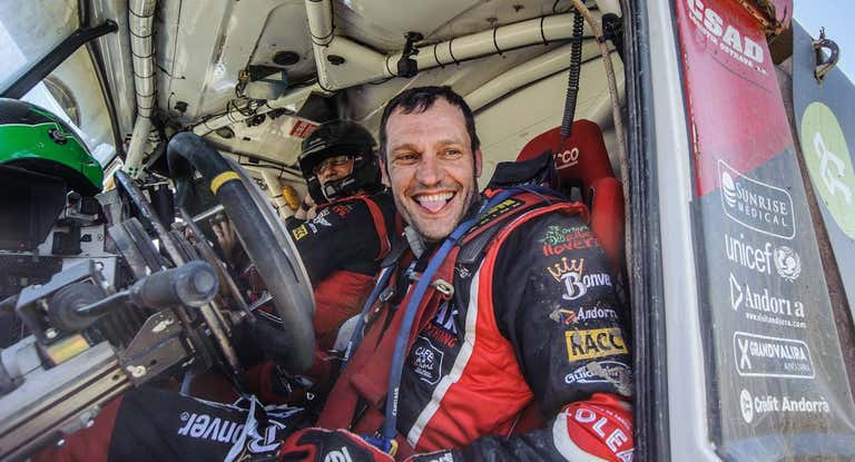 Albert Llovera, durante el Rally Dakar de 2016.