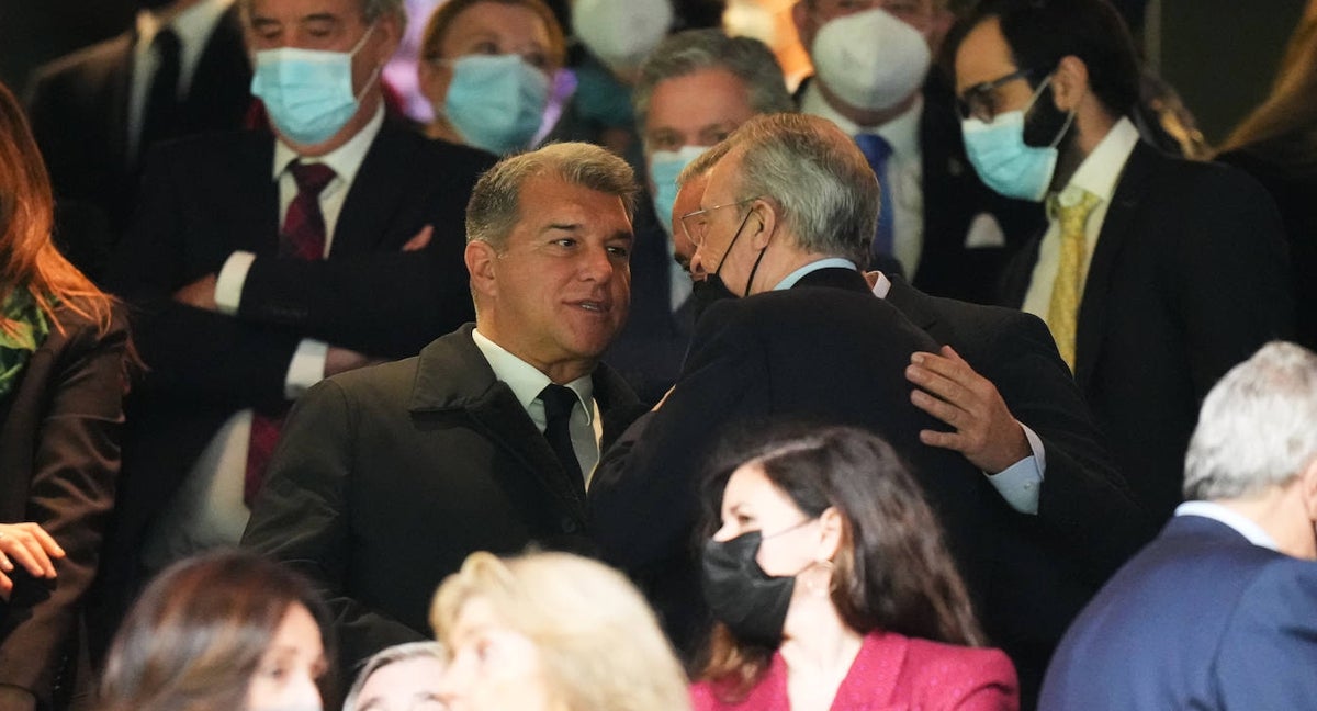 Joan Laporta y Florentino Pérez, en una imagen de archivo.