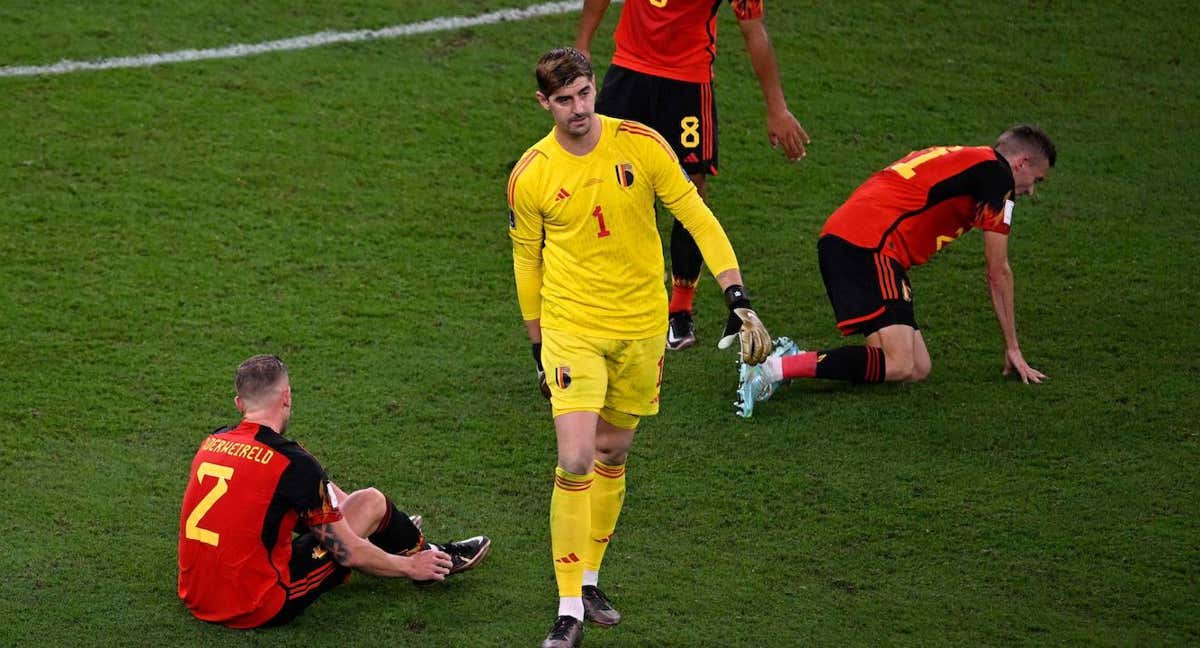 Bélgica, durante el partido contra Croacia.