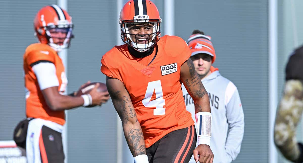 Deshaun Watson, en un entrenamiento reciente con los Cleveland Browns.