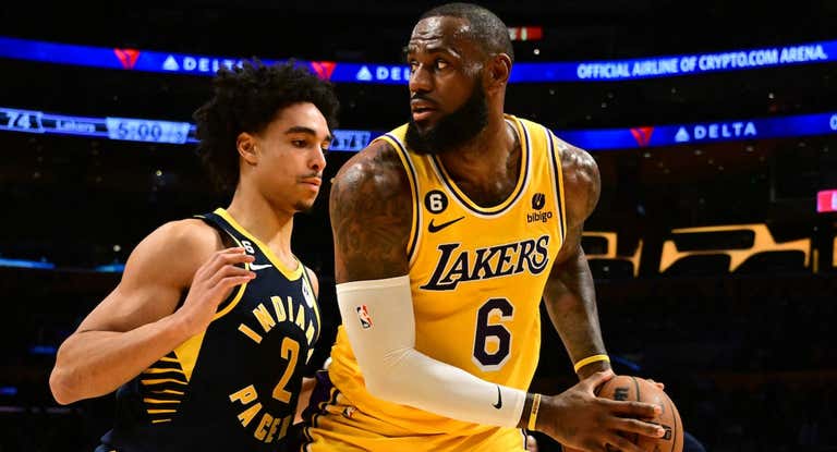 LeBron James en el partido de la pasada madrugada ante Portland.