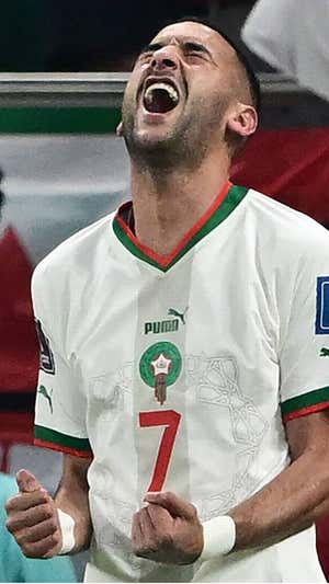 Ziyech ya se ha estrenado en este Mundial. AFP