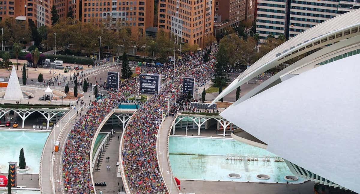 El Maratón Valencia nada más arrancar. /MARATÓN VALENCIA.