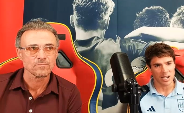 Luis Enrique, junto a Aitor Unzué en el Twitch del domingo 4 de diciembre.