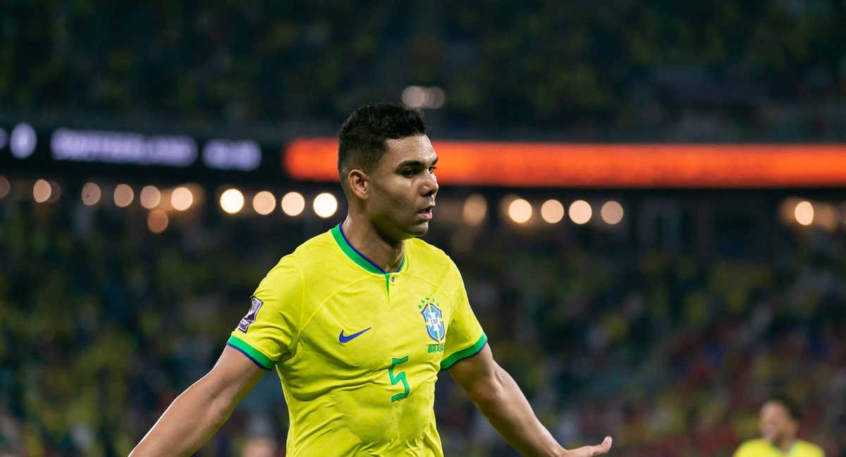 Casemiro durante un partido. /Getty