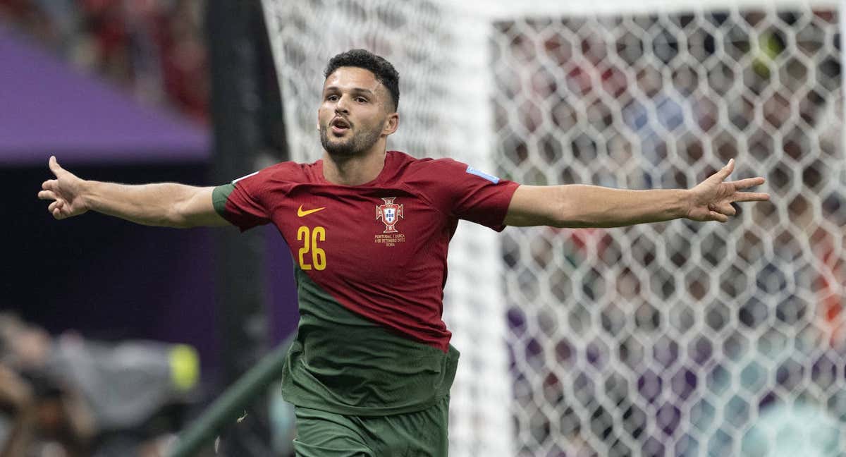 Gonçalo Ramos anotó un hat-trick ante Suiza./GETTY