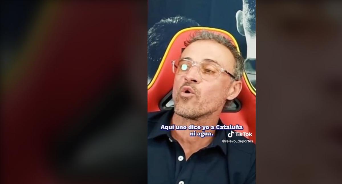 Luis Enrique, durante su último streaming antes del partido de España contra Marruecos