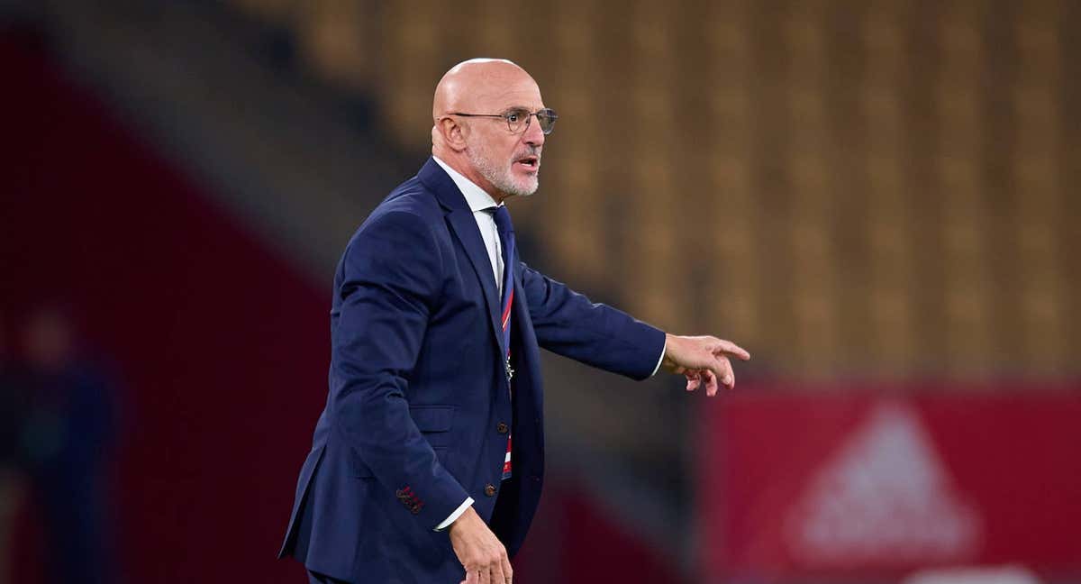 Luis De la Fuente, en un partido de la sub-21./GETTY