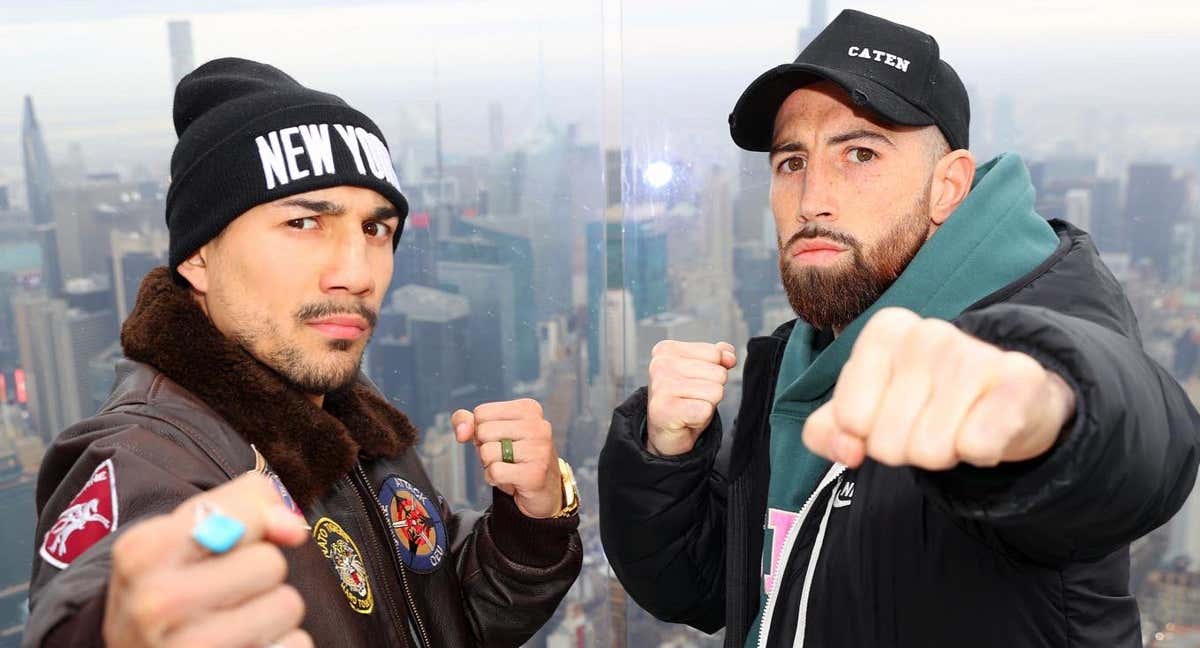 Teófimo López y Sandor Martín posan tras su primer cara a cara en The Edge (Nueva York).