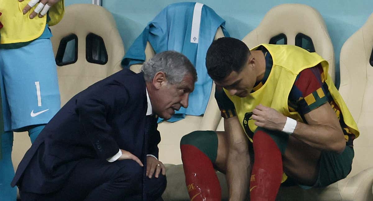 Fernando Santos junto a Cristiano Ronaldo /GETTY IMAGES