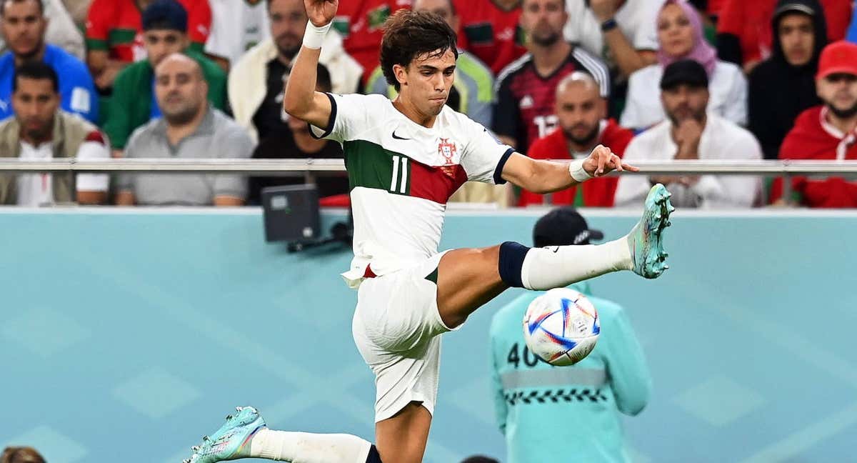 Joao Félix, en un momento del partido ante Portugal del Mundial de Catar. /AFP