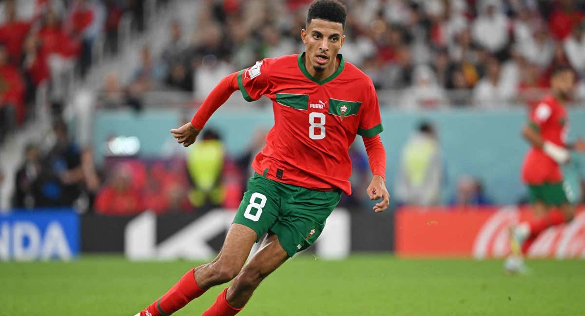 Azzedine Ounahi, durante el partido de cuartos de final contra Portugal/AFP