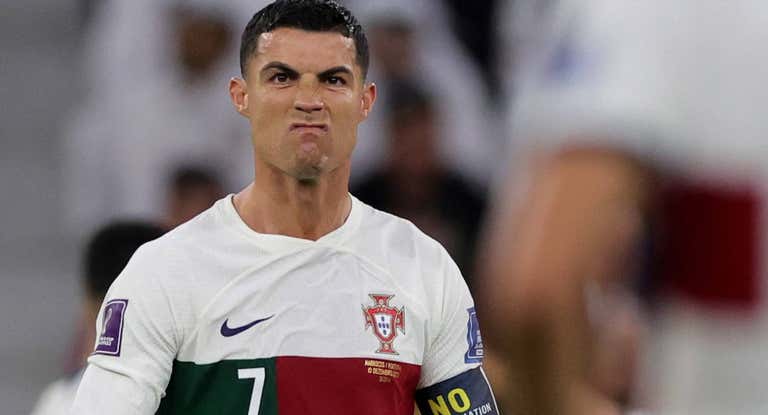 Cristiano, en un partido con Portugal.