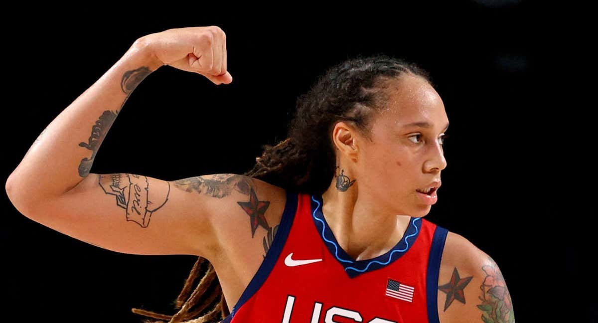 Brittney Griner en un partido con Estados Unidos en los Juegos de Tokio./Reuters