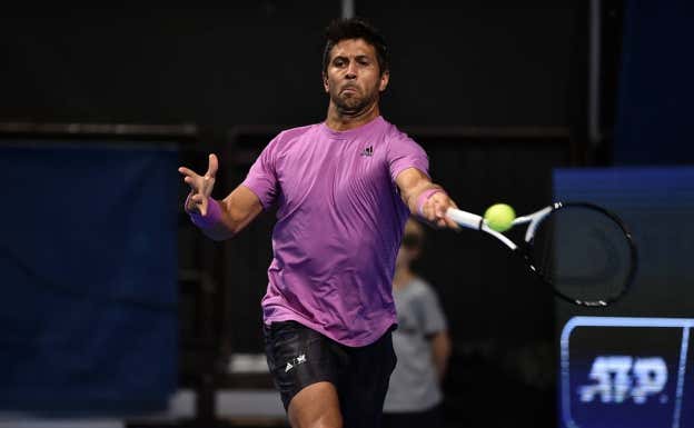 Fernando Verdasco en el Challenger de Bérgamo, a comienzos de noviembre.  AFP