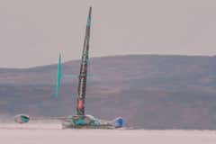 222,4 km/h en un velero terrestre: nuevo récord del New Zealand