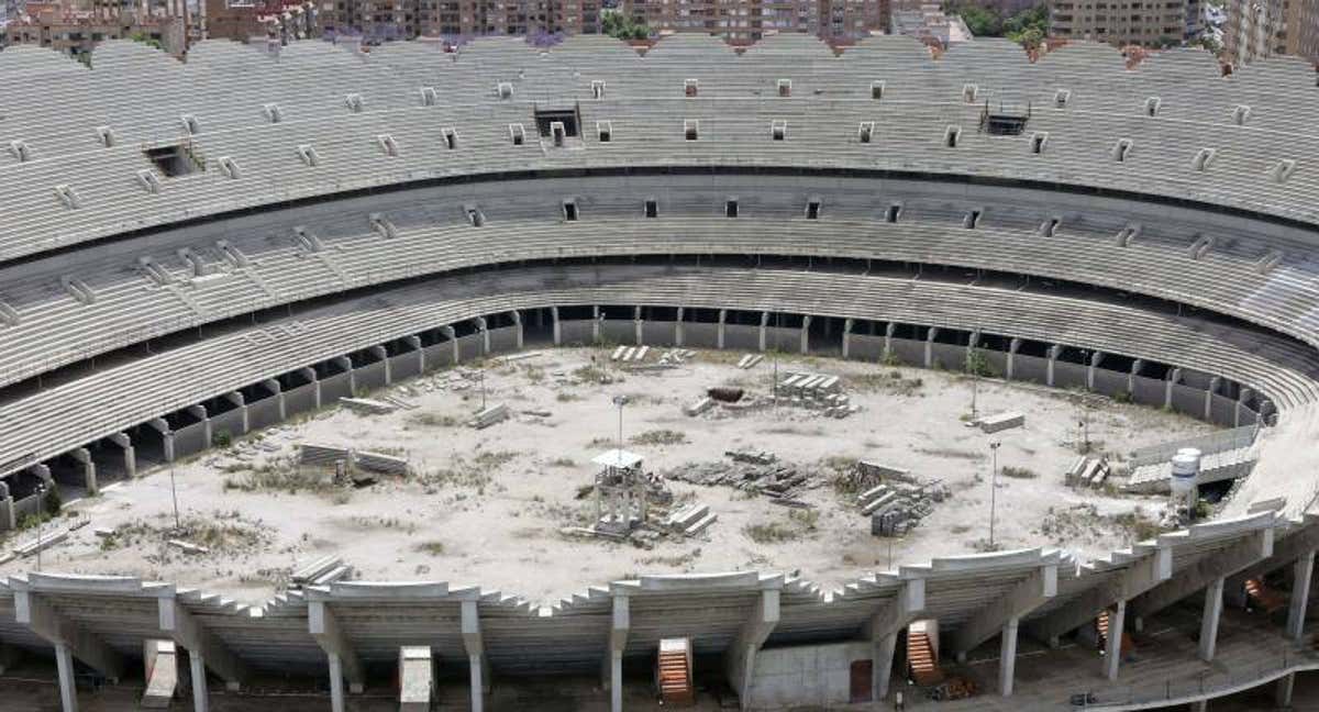 El Nuevo Mestalla, todavía por construir. /Irene Marsilla.