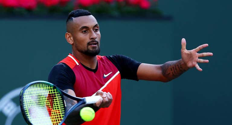 Nick Kyrgios, durante el torneo de Indian Wells 2022.