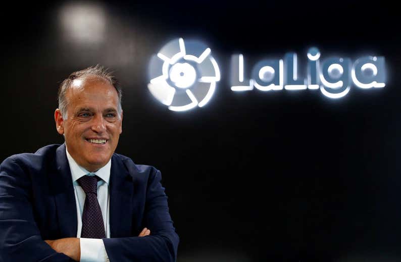 Tebas compara a la Superliga con una barra de bar: "Es ideal para tertulianos con ideas disparatadas"