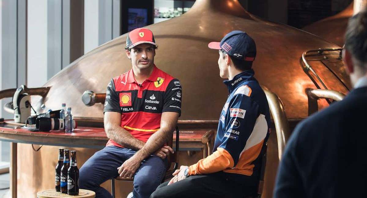 Carlos Sainz y Marc Márquez, en el encuentro organizado por Estrella Galicia 0,0.