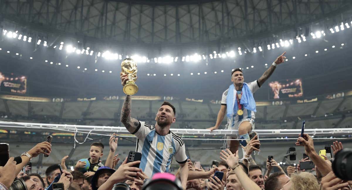 Messi celebra el Mundial./EFE