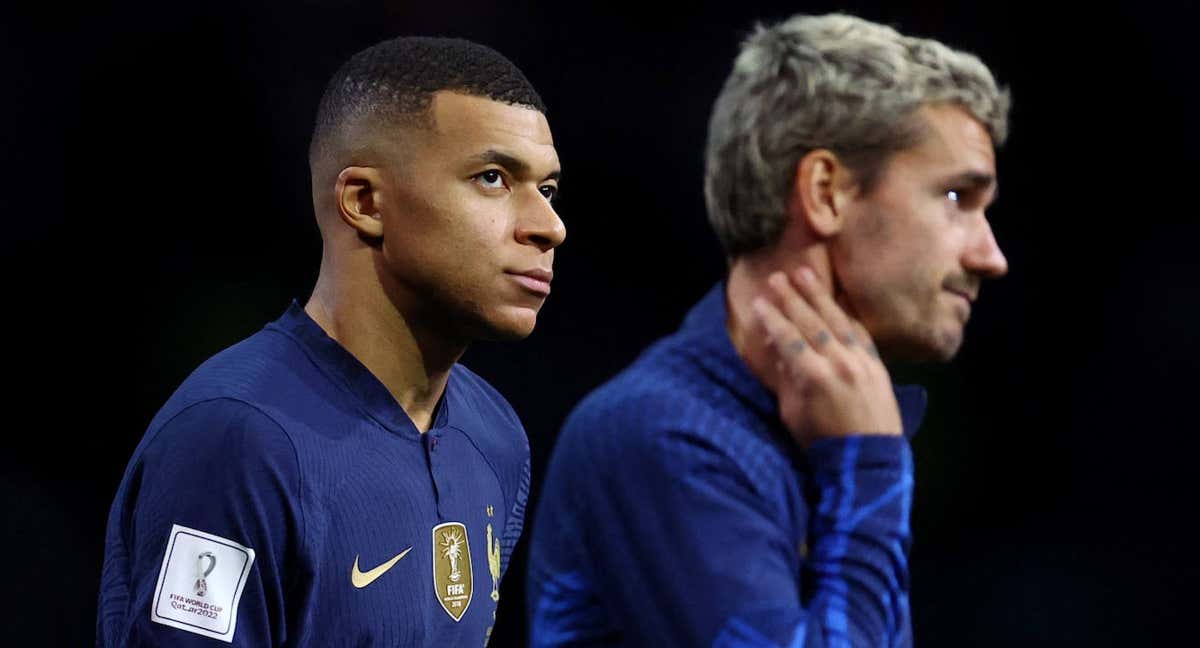 Mbappé llegará al próximo Mundial con 26 años; Griezmann, con 35. /REUTERS