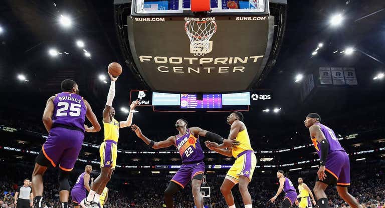 Una imagen del Phoenix Suns - Lakers disputado la pasada madrugada.