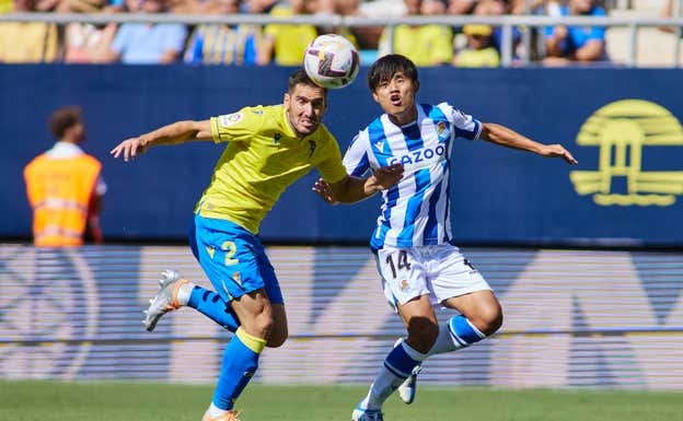 Kubo, en un partido con la Real Sociedad. EFE
