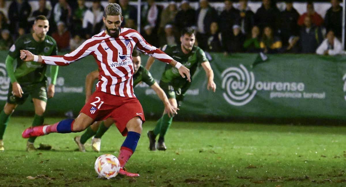 Carrasco marcó el 1-1 ante el Arenteiro en el minuto 45 de partido. /EFE