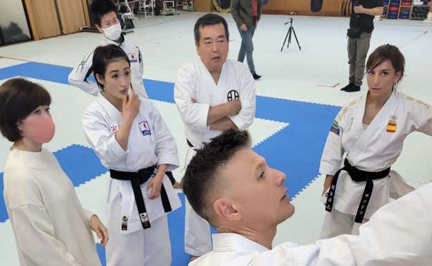 Sandra Sánchez y Jesús del Moral prepararon un entrenamiento para Kiyou Shimizu.