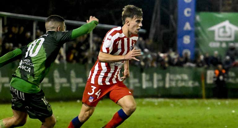 Pablo Barrios jugó los 90 minutos en el partido copero ante el Arenteiro y anotó el 1-2 del encuentro.