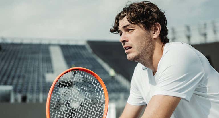 Taylor Fritz, en un entrenamiento.