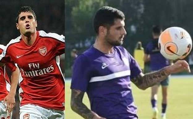 Fran, con el Arsenal y el Tanjin.