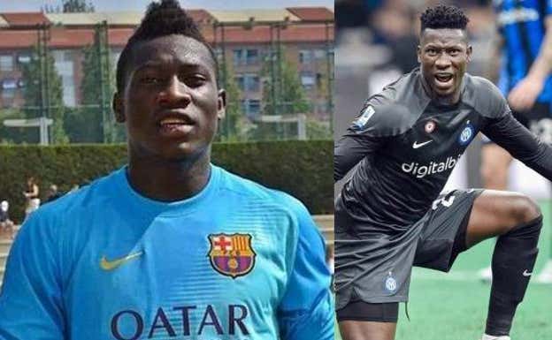 Onana, con el Barça y el Inter.