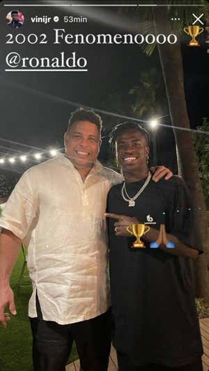 Vinicius y Ronaldo, en Ibiza durante el verano pasado. @Vinijr