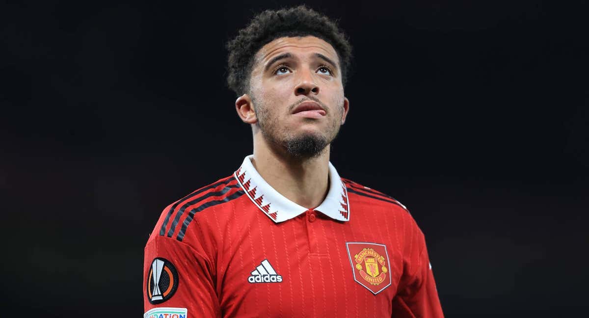 Jadon Sancho, futbolista del Manchester United./Getty Images