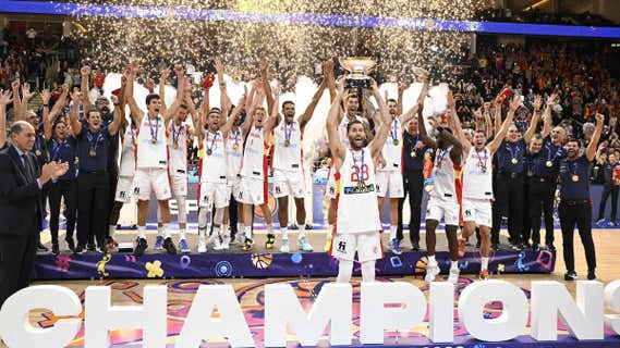 España, campeona del Eurobasket 2022. /TOBIAS SCHWARZ / AFP