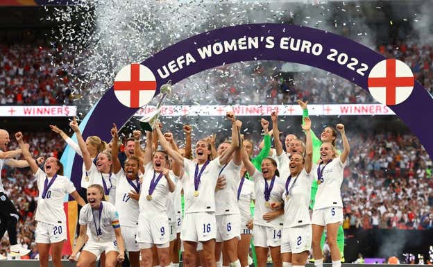 Inglaterra, con la Eurocopa femenina. EFE