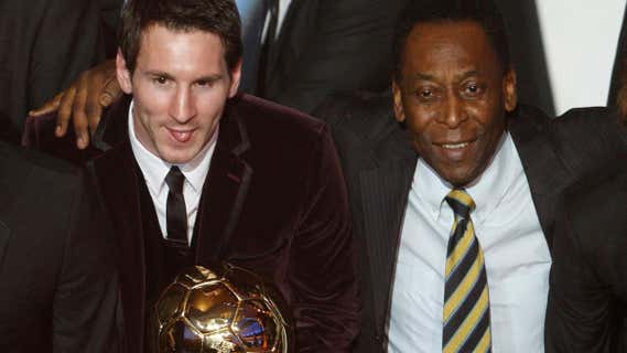 Leo Messi y Pelé, en la gala del Balón de Oro de 2011/REUTERS